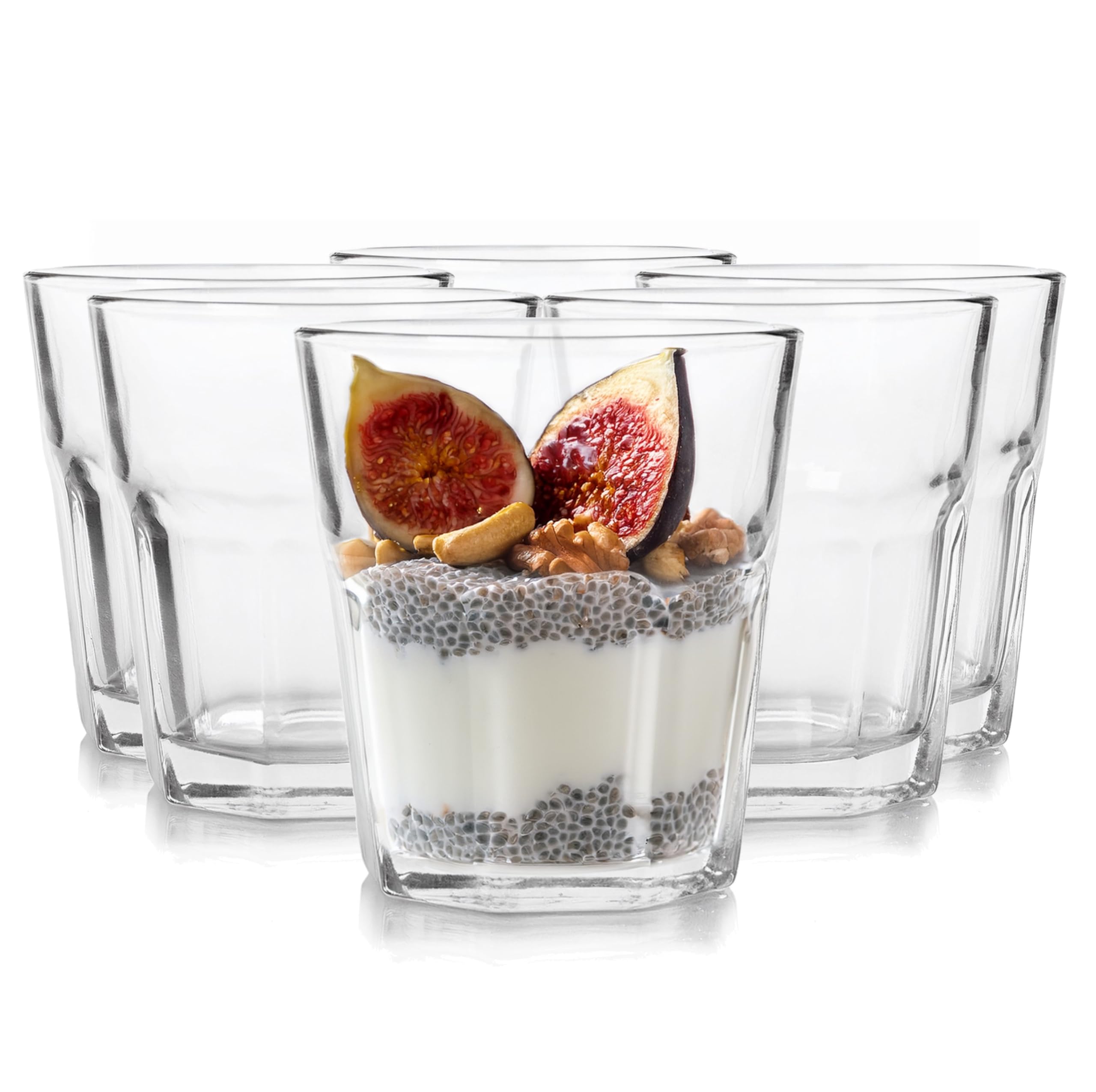 Tasse A Cafe Glasmark KROSNO 1992 Lot De 6 Verres à Eau Verres à Boisson Jus Bols à Glace Verre à Dessert Glace Passe Au Lave-Vaisselle 6 X 260 Ml Verre A Eau
