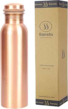 純銅製ウォーターボトル　インド製 アーユルヴェーダ　2本セット fc8eaa579275174de1ffe096da4084