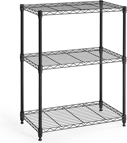 CAPHAUS Estantería de alambre de altura ajustable de 345 niveles, estantería de estante, estantes de acero metálico, organizador de garaje, estante