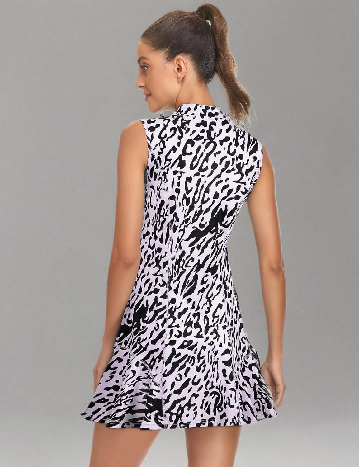 Tanst Sky Women's Golf Dress with Shorts Zip Up Quick Dry Sleeveless Pockets Tennis Workout Dresses - Image 6