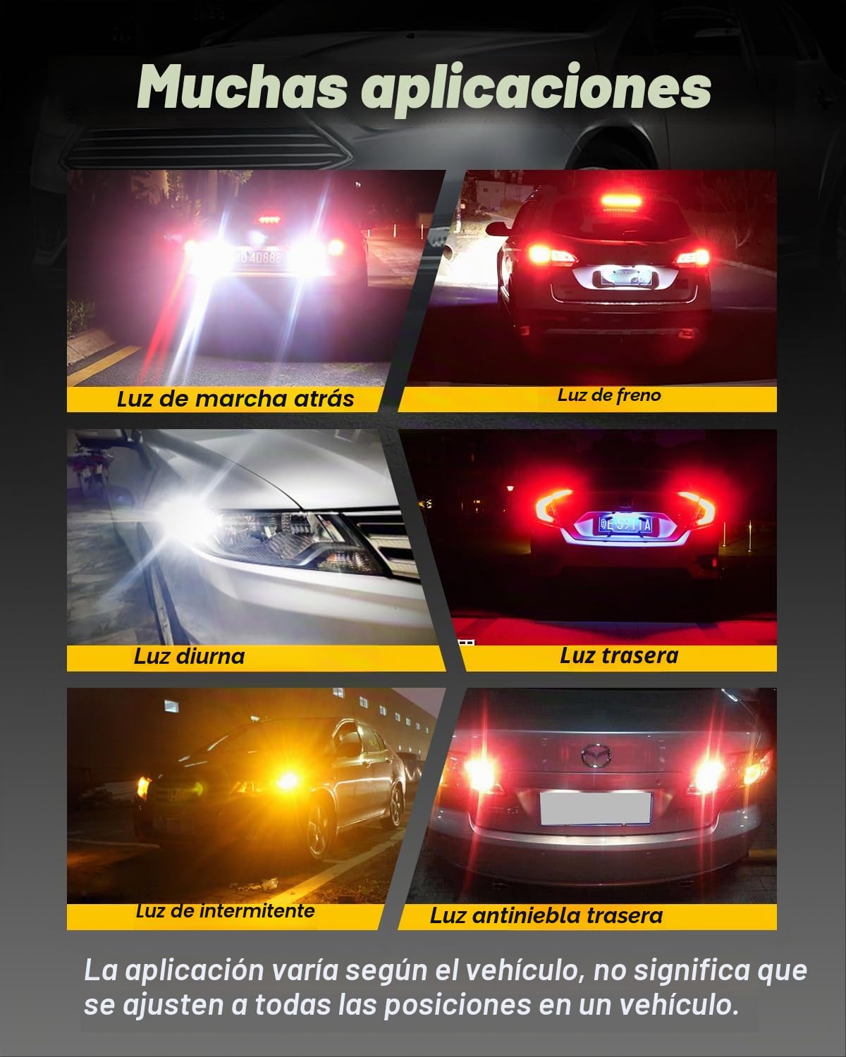 P21W 1156 BA15S Bombillas LED 100% Canbus Sin Errores 12V Super Brillante 6500K Blanca 382 7506 1141 Luce de Repuesto para Coche para Luz de Marcha Atrás Antiniebla Traseras Señal de Giro, 2 Piezas