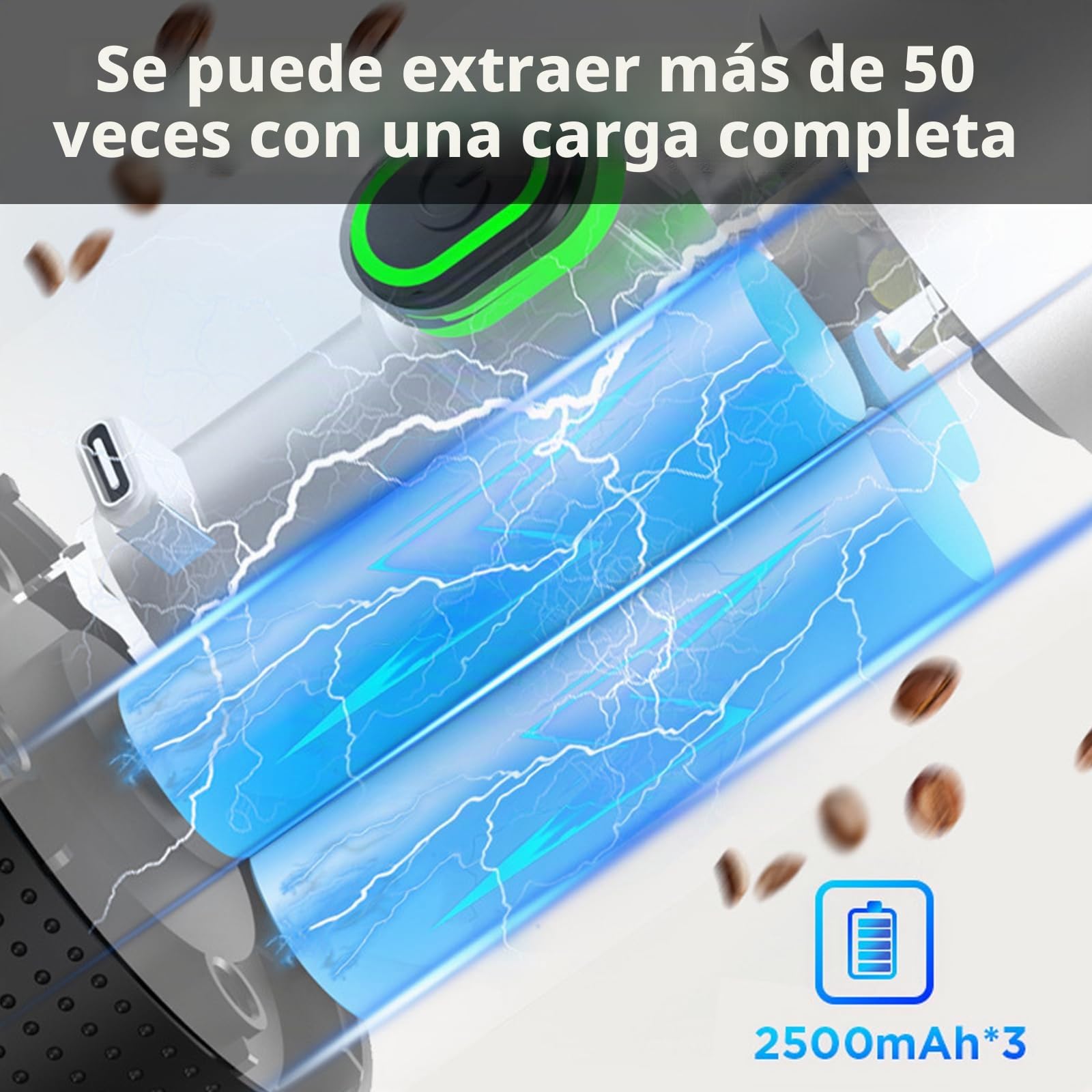 Máquina de café espresso portátil, 3 en 1, eléctrica, autocalentadora, de camping, mini cafetera de coche, recargable, 12 V con USB-C compatible con café molido y cápsula NS