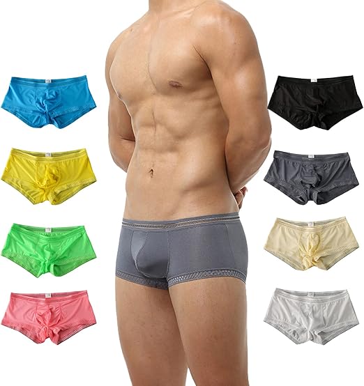 KBOPLEMQ Slip Da Uomo Sexy Ultra Sottile Traspirante Ghiaccio Seta Trasparente Mutande Basse Borse Biancheria Intima T-Tongs Comodo Perizoma Perizoma Per Uomo, Blu, M