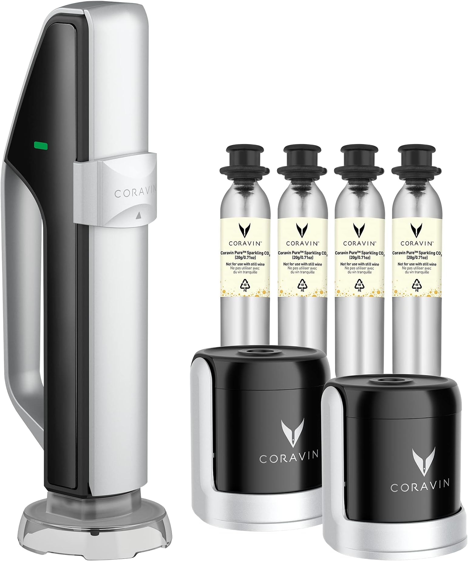 Coravin Sparkling Wine Preservation System - Preserve Wine for 4 Weeks - for Champagne and Other Sparkling Wines | Christmas Gifting | Home Warming Gift