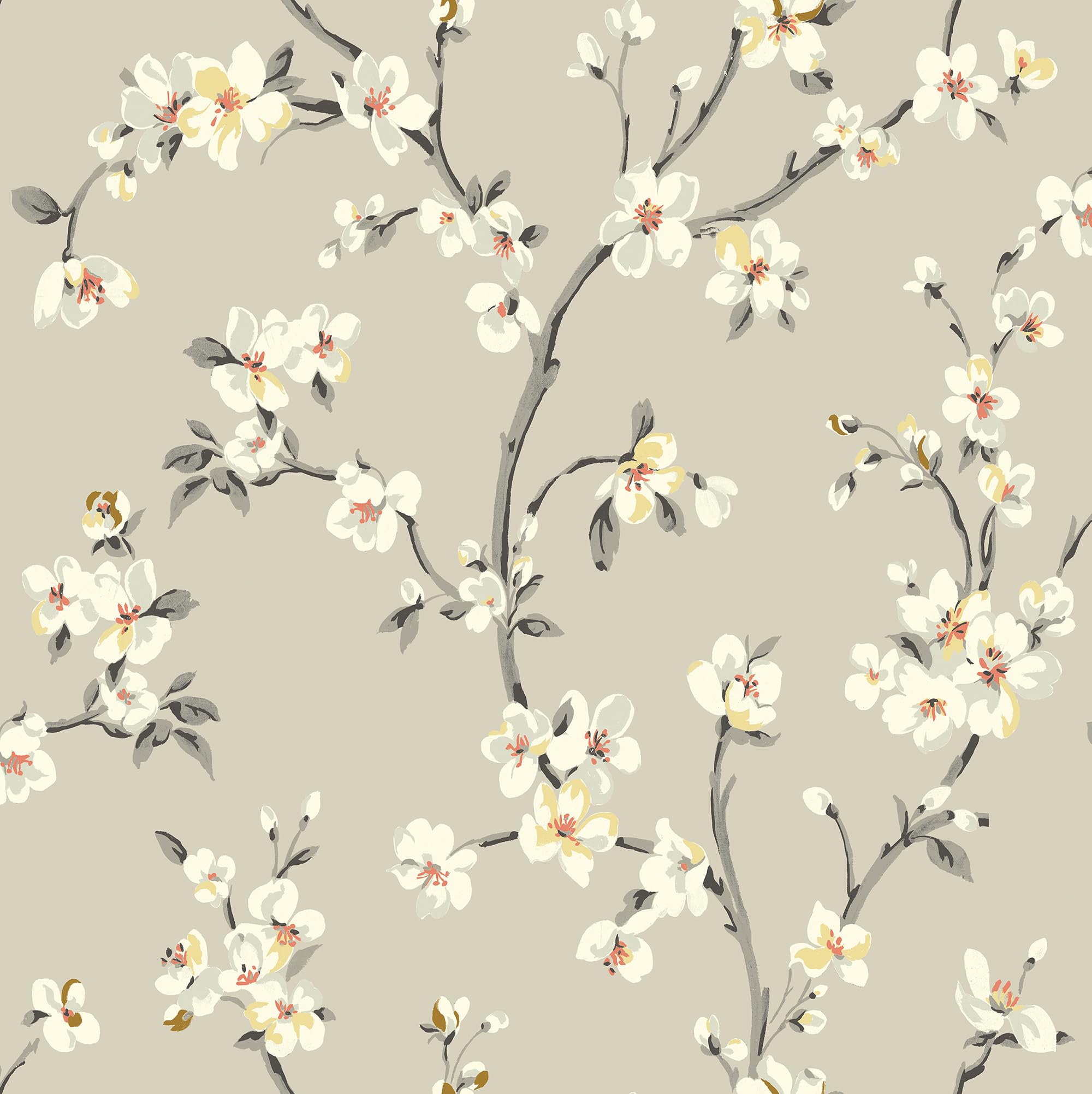 Papier peint vinyle de luxe collection Sakura Sterling motif botanique chic
