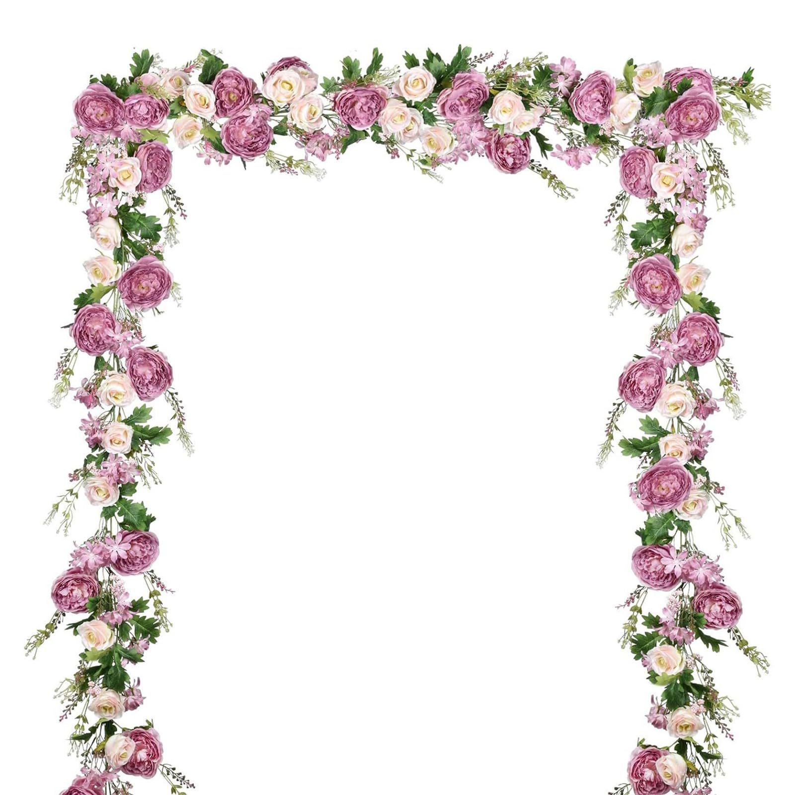 SXRQ Artificial Rose Arrangements Garland for Wedding Welcome Board or Ceremony Archway Ornament Artificial Rose Archway Decoration