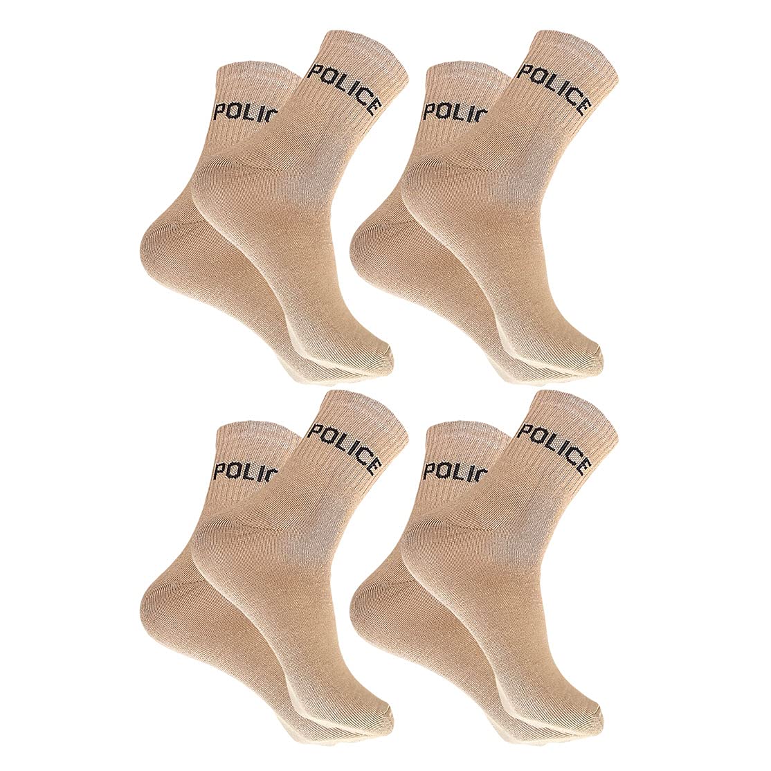 cotson ;lasting wear in every pair Cotson Men's Mid-Calf Solid Cotton Khaki Police Socks-picture-36