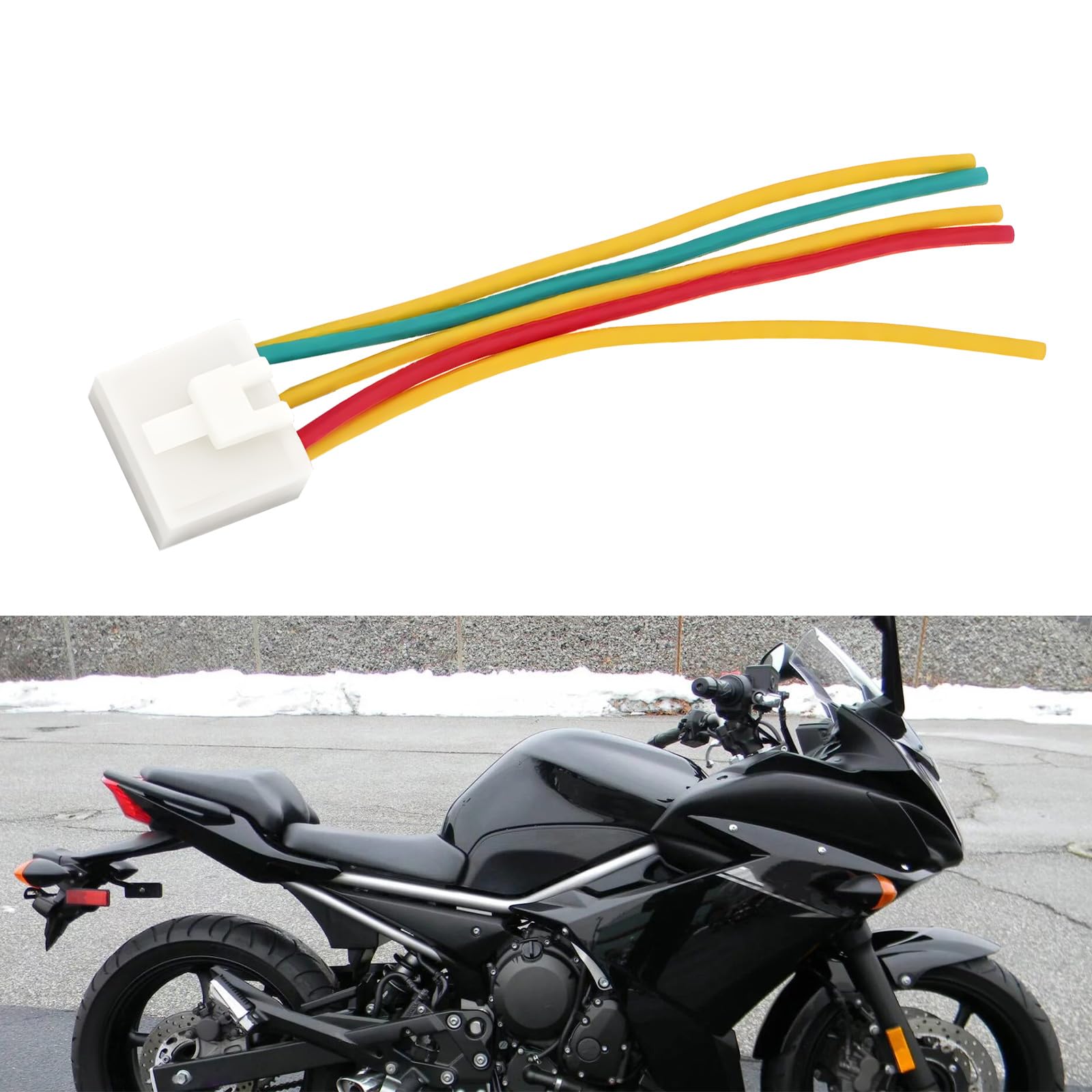2 wtyczki do 5-pinowego regulatora i prostownika kompatybilne z AMAHA YZF R6 R6S FZ6 FZ-6 FZ6R (15 cm)