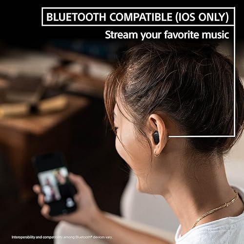 Miniatura 7 de Sony CRE-E10 Audífonos OTC autoajustados para pérdida auditiva leve a moderada, calidad de sonido de grado recetado, cómodo diseño de auriculares,