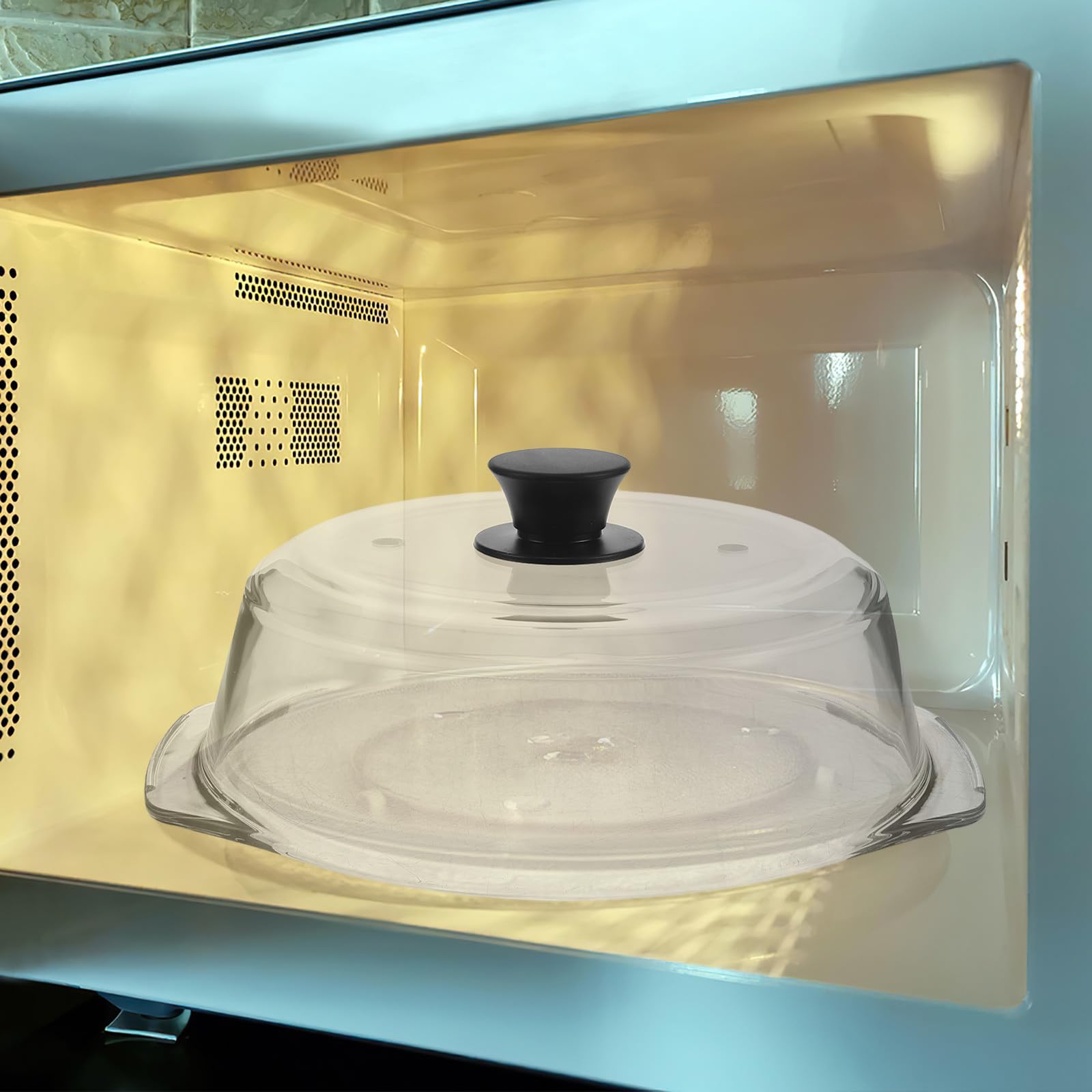 Vidrio Tapa Antisalpicaduras con Ventilación para Microondas