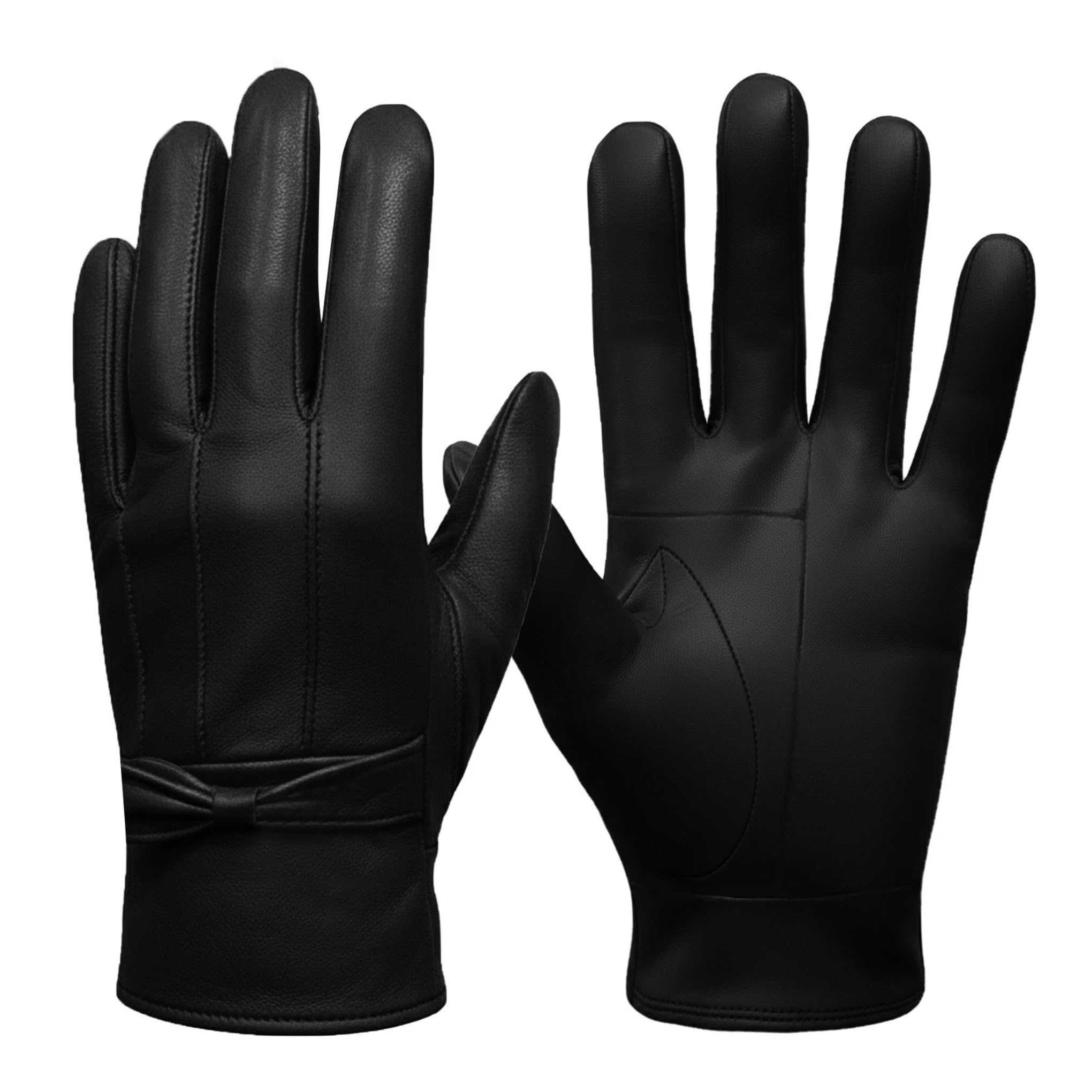 Ladies Winter Driving Leather Gloves Women - Quick Dry Soft Fleece Lined Thermal Gloves Womens Perfect For Driving Glove's - Ideal Gifts For Women