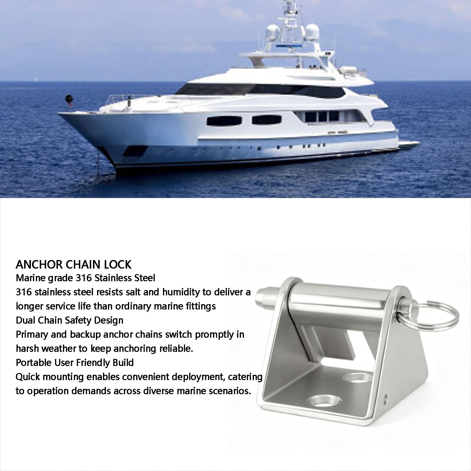 Anchor Chain Lock with Double Lock Design