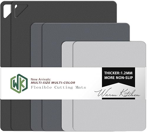 WK - Tablas de cortar de plástico para cocina, alfombrillas flexibles para tabla de cortar, láminas finas para tabla de cortar, aptas para
