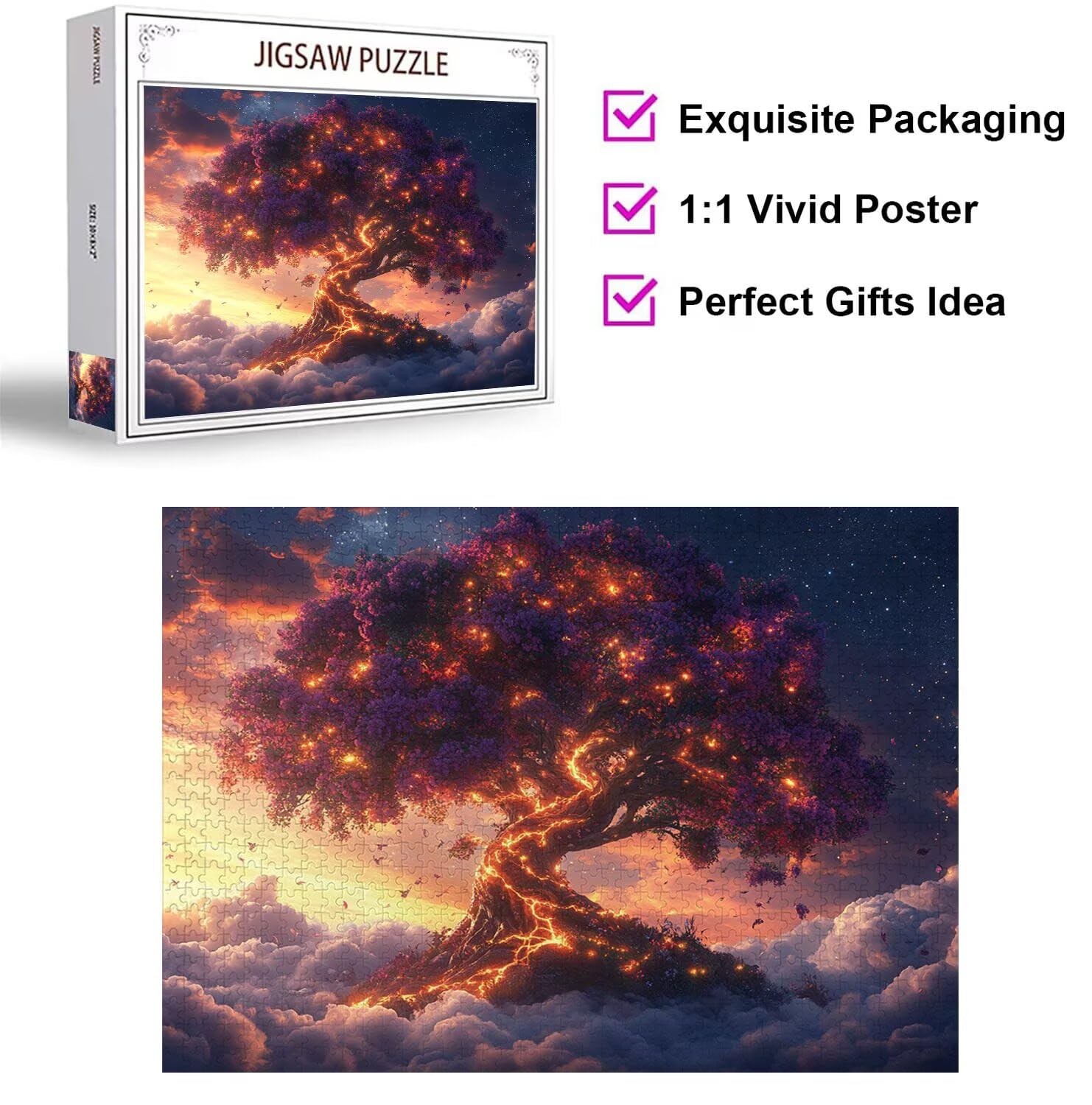 Puzzle 5000 Teile für Erwachsene, 3D Puzzle Baum Holzpuzzles, n-774