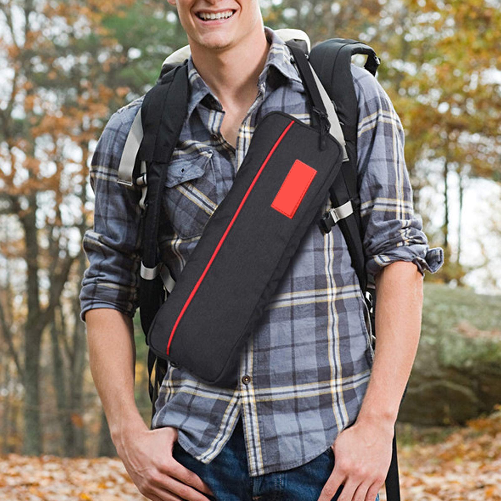 Borsa per treppiede, 50 cm Nylon Nero Resistente Borsa per treppiede Stabilizzatore Asta di prolunga Zaino a Tracolla Borsa Portatile con Tracolla