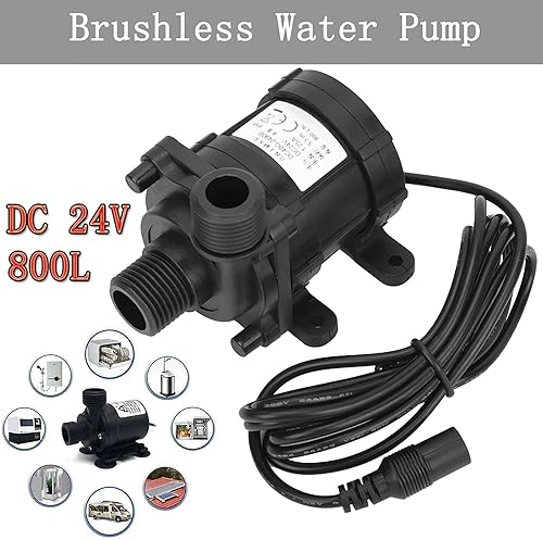Miniatura 5 de Gear DC24V 800LH Herramienta de bombeo de agua ultra silenciosa sin escobillas Mini para fuentes, estanques, acuarios