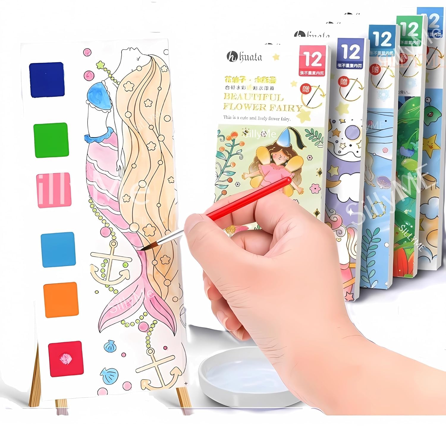 Magical Water Painting Book - Return Gifts Birthday Paty for Kids - Coloring Drawing Books Embeded Water Paint Color in Each Sheet - Best Birthday Return Gifts for Kids in Bulk (Pack of 6) (B0CZTK9VSQ) Amazon Price History, Amazon Price Tracker