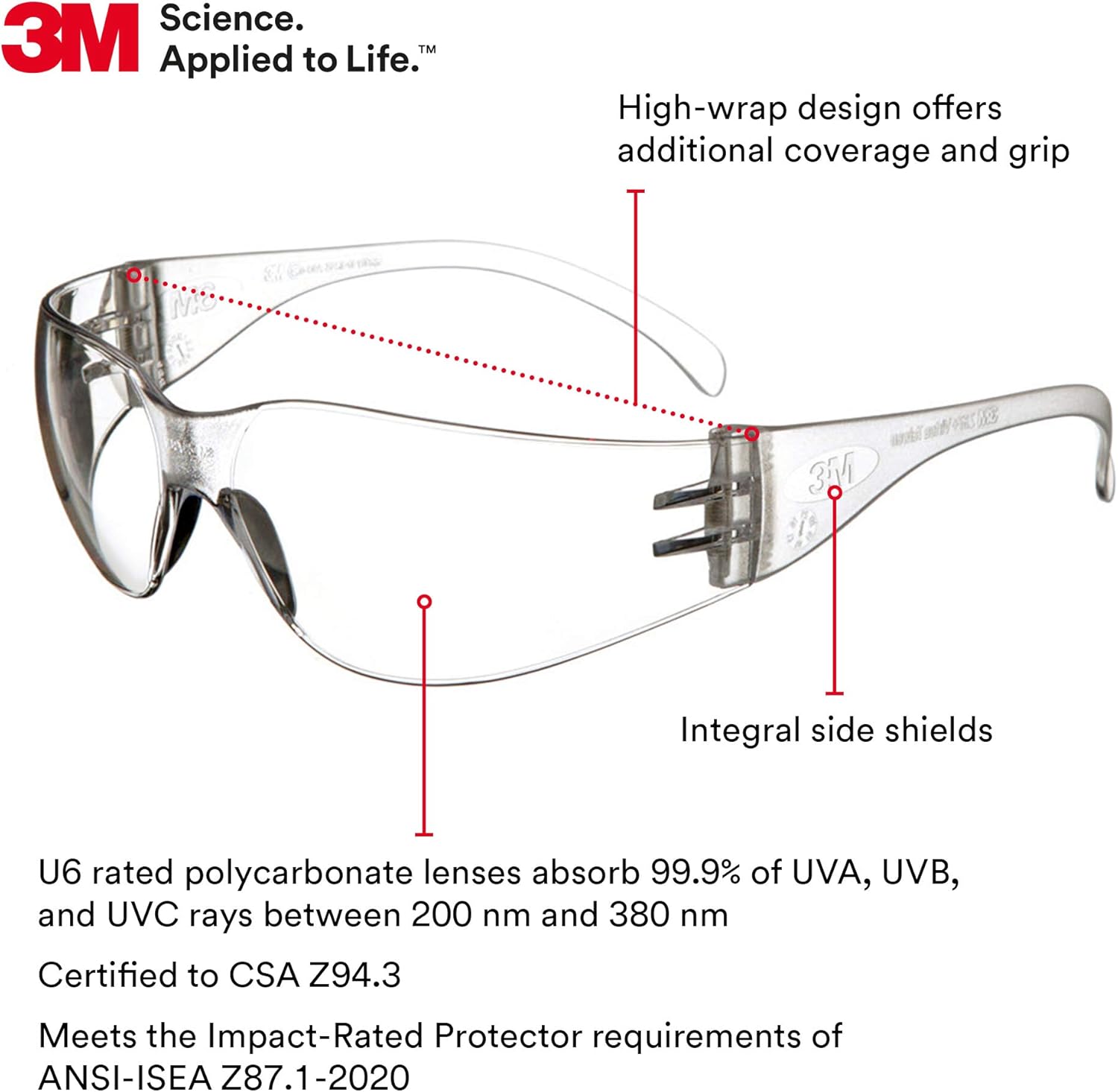 3M Virtua Protective Eyewear Safety Glasses