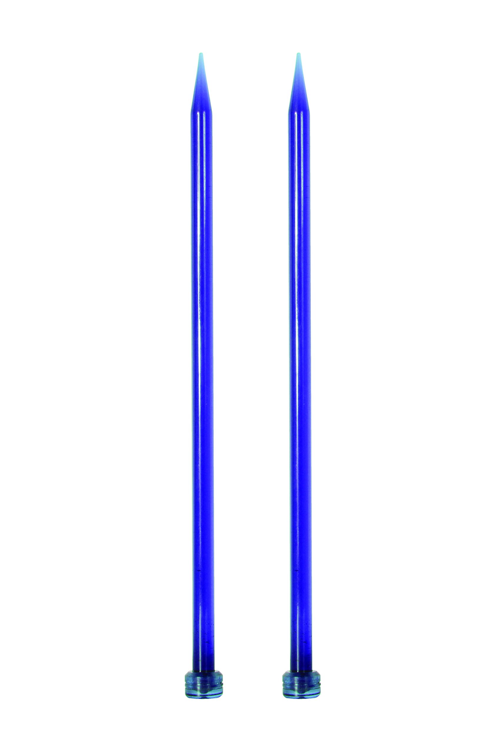 KnitPro Trendz Single Pointed Needles 12" (30cm), Blue, 6.50mm