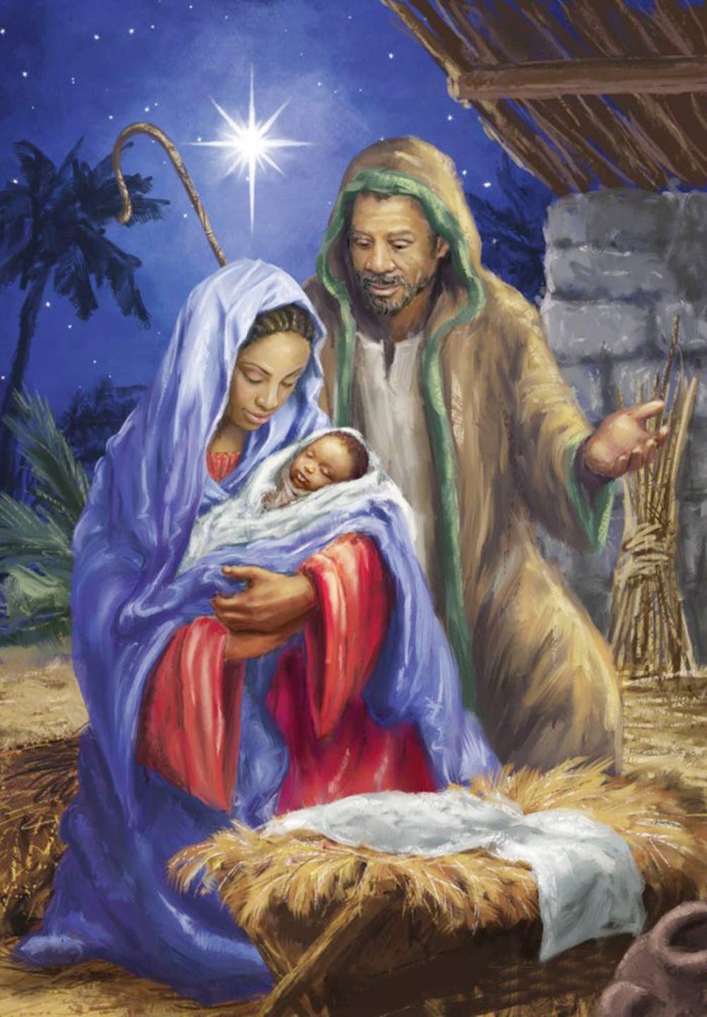 Abeuty Baby 5D Diamond Painting Diy Full Drill Rhinestones, Jesus Couple Moon Tree, Paint With Diamonds Crystal Diamond Art Kits (Baby)