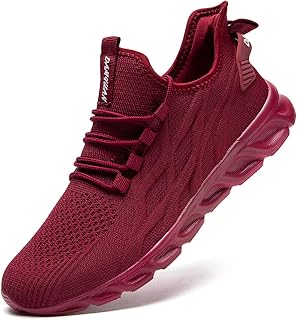 DLWKIPV Womens Walking Shoes Non-Slip Slip On Sneakers Lightweight Breathable Athletic Tennis Shoes Fashion Casual Running Gym Workout Shoes for Travel Work