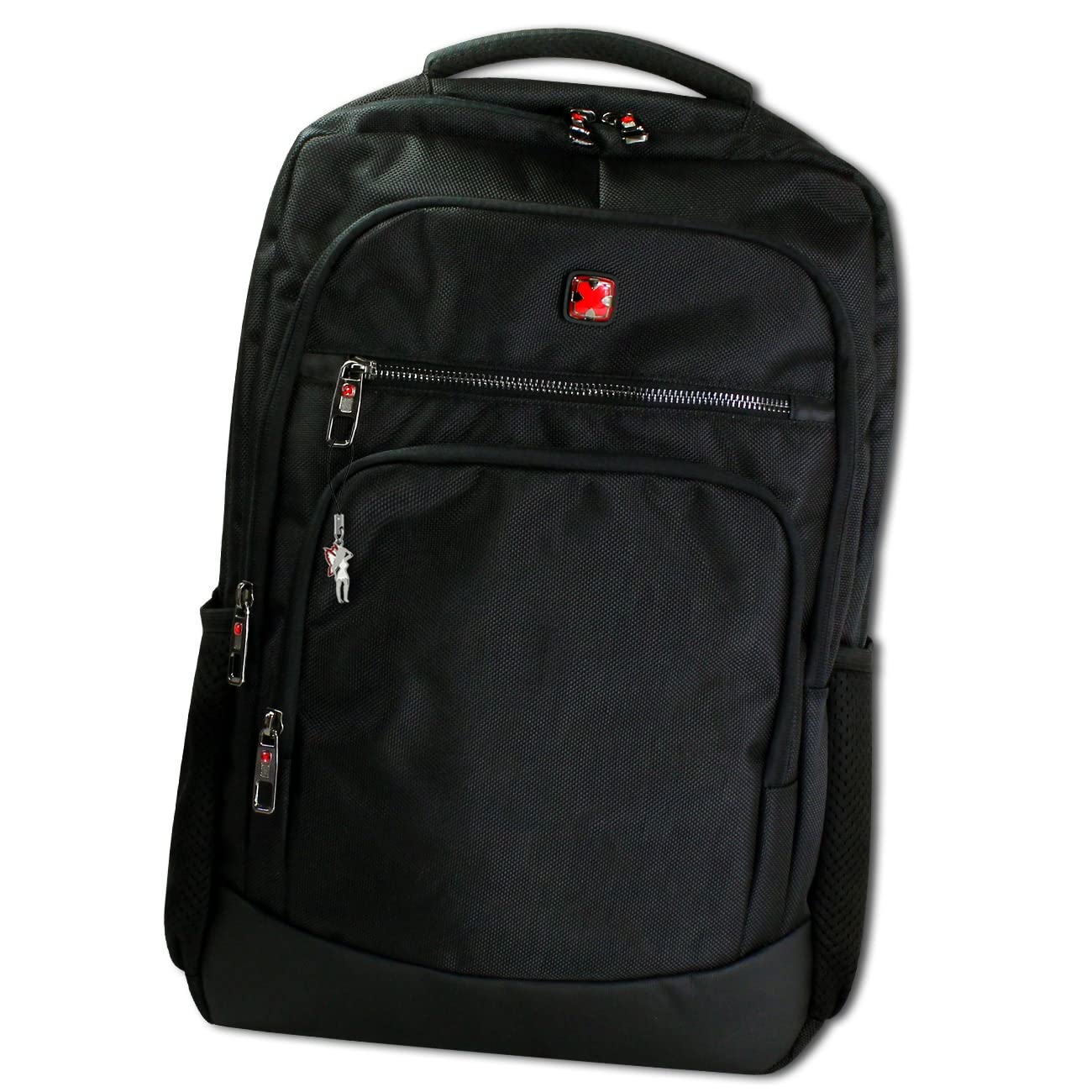 Travel N Meet Laptoprucksack, Notebooktasche gepolstert schwarz ORD212S Polyester Freizeitrucksack