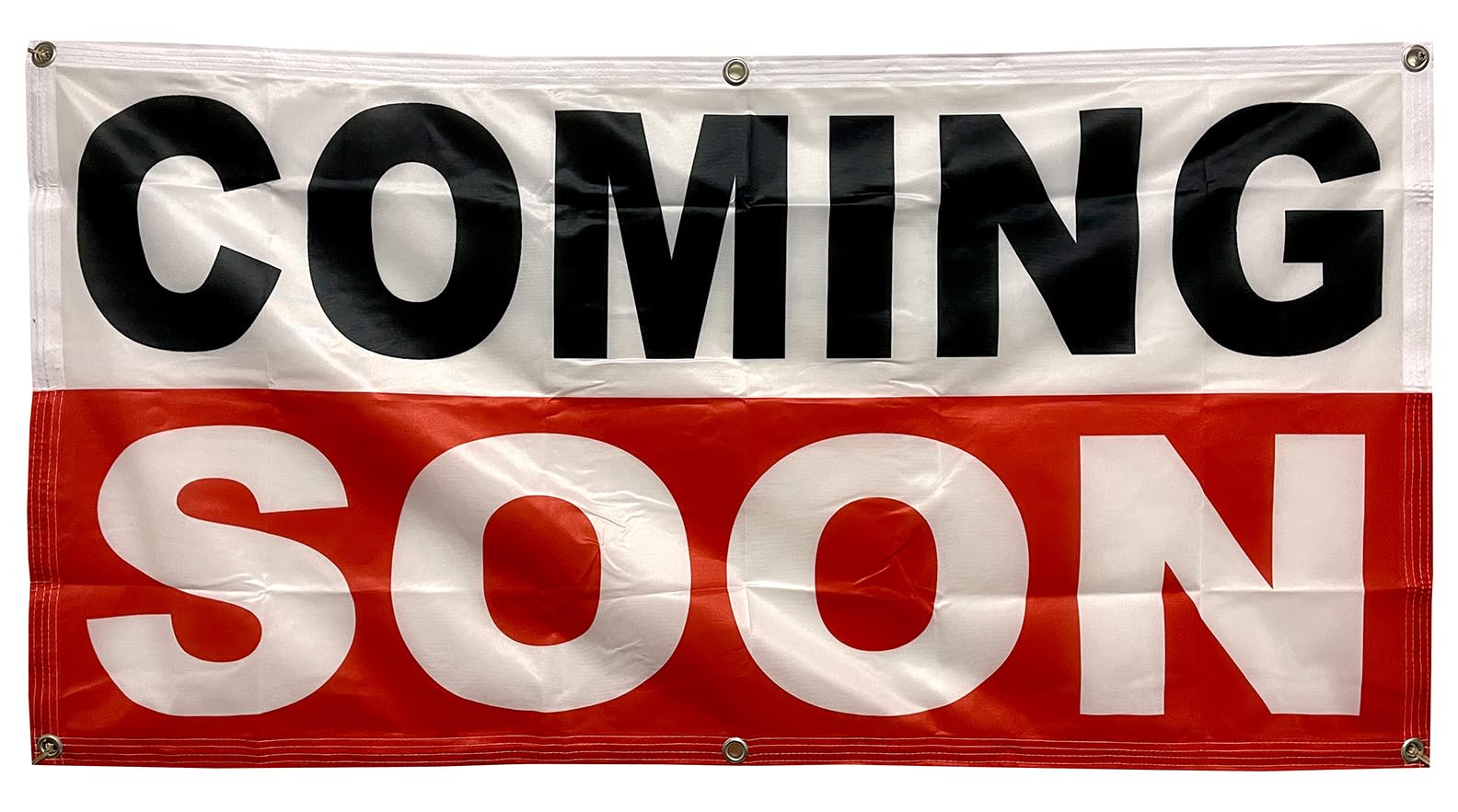 Photo 1 of 4 Less Co 2x4 Feet COMING SOON Banner Sign Fabric Polyester With Grommets wrb