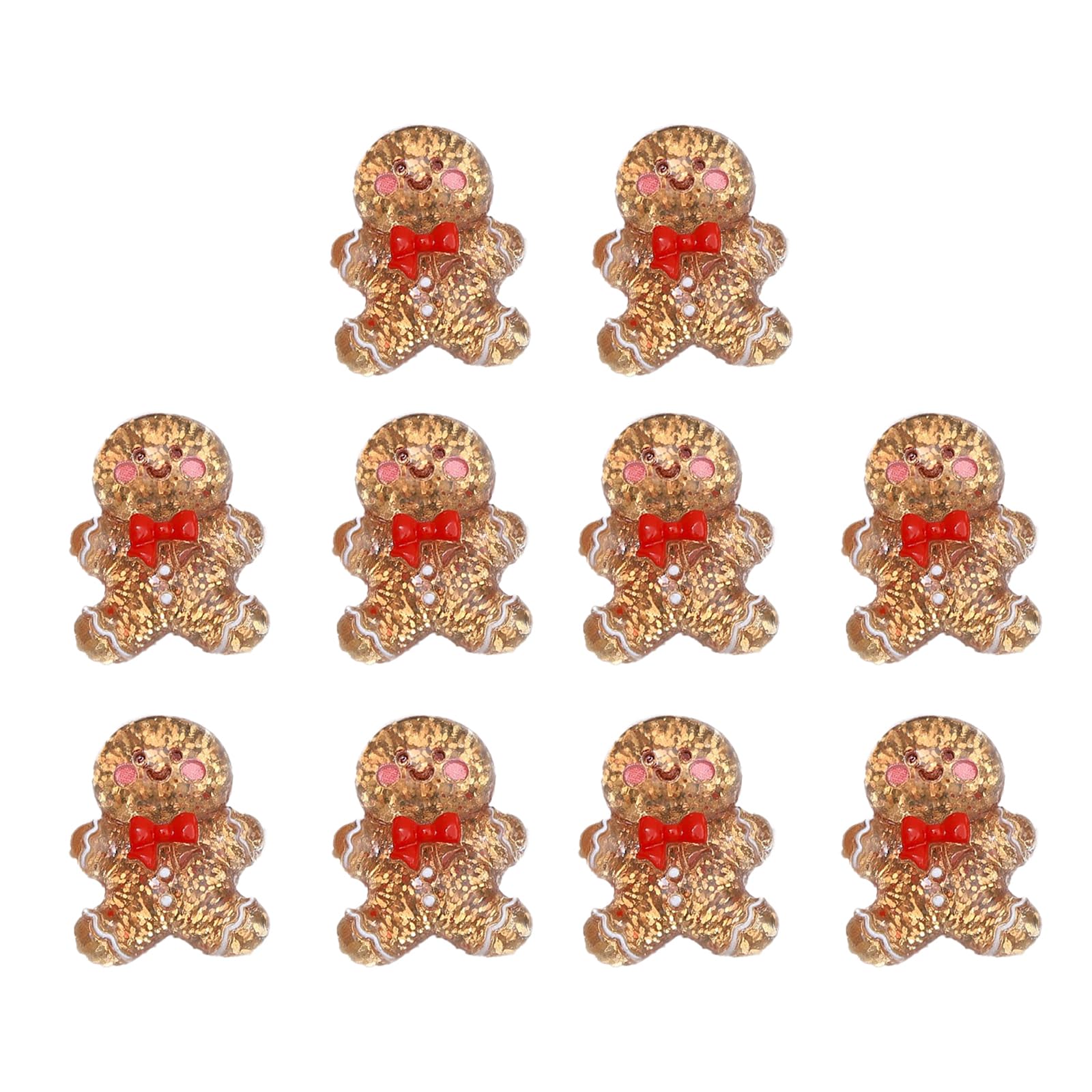 10Pcs Assorted Christmas Glittering Charm Sparkling Christmas Charm For Handmade Jewelry And Ornament Crafting