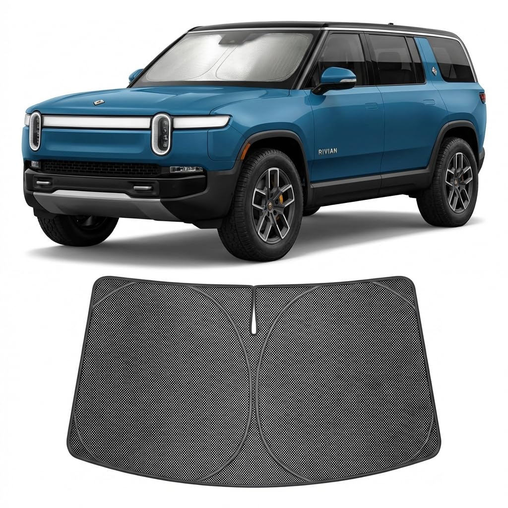 Proadsy Custom Fit 2022-2026 Rivian R1S Windshield Sun Shade, Blocks Heat