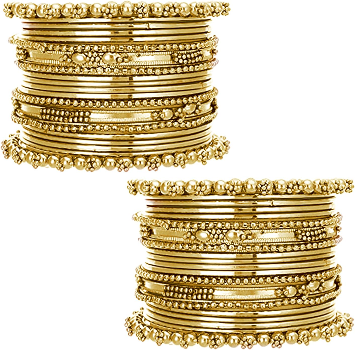 Aheli Traditional Gold Plated Metal Bangles Ethnic Stylish Fashion Jewelry Gift for Women