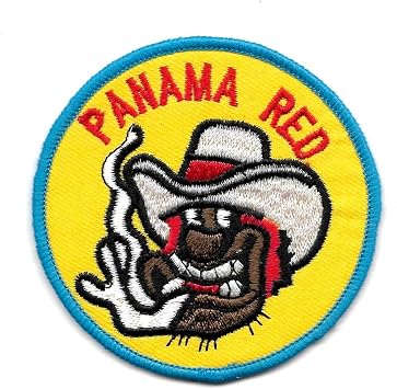 Panama Red Embroidered Sew On Patch