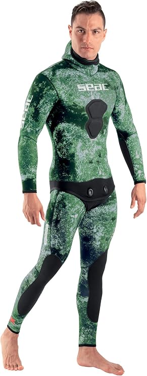 Seac Ghost, Jacket in 7 mm Ultrastretch Neoprene with Incorporated Hood for Freediving and Spearfishing