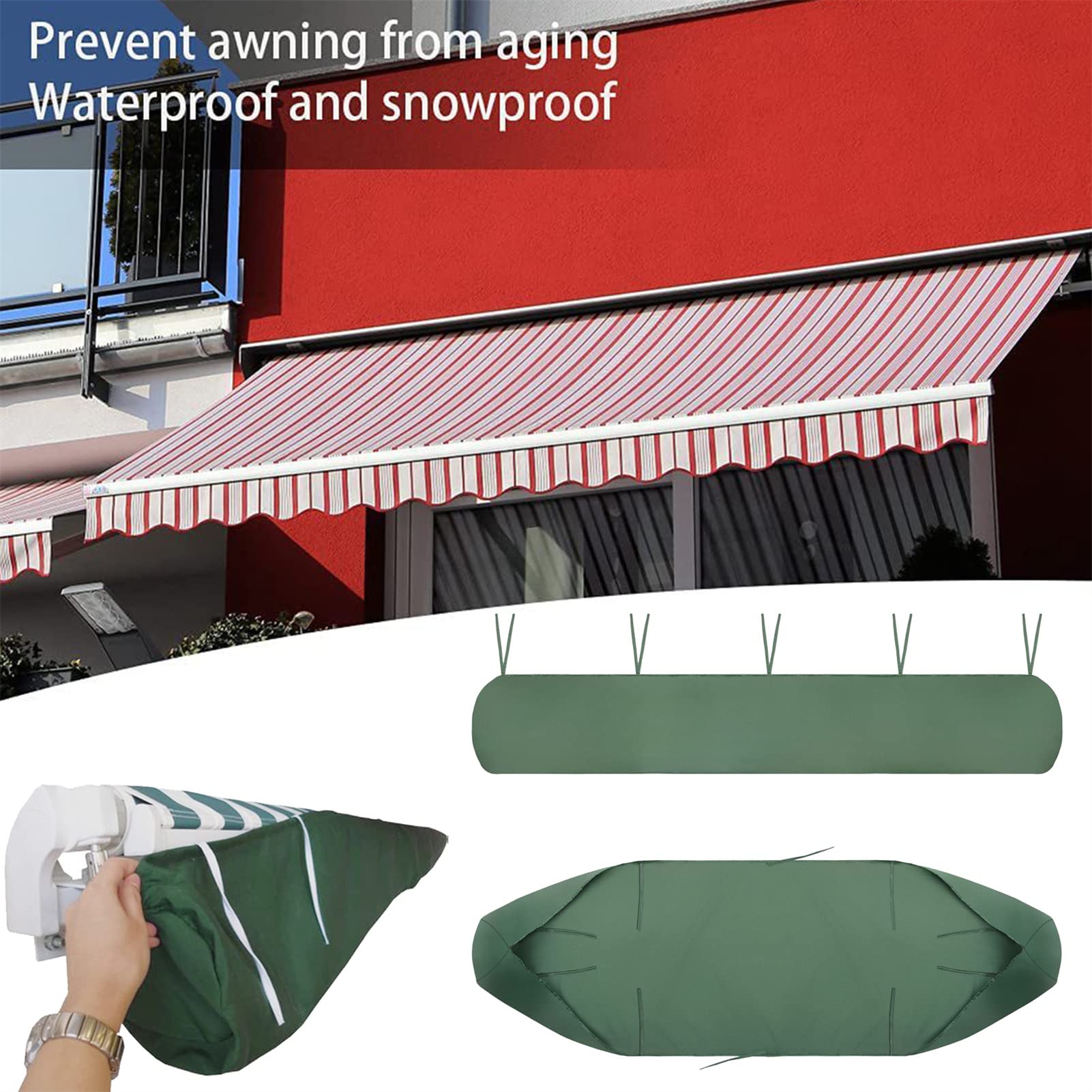 Sac De Protection pour Store Banne, 2m-5m Housse De Protection Anti-poussière pour Auvent De Terrasse Housse De Rangement pour Auvent De Terrasse