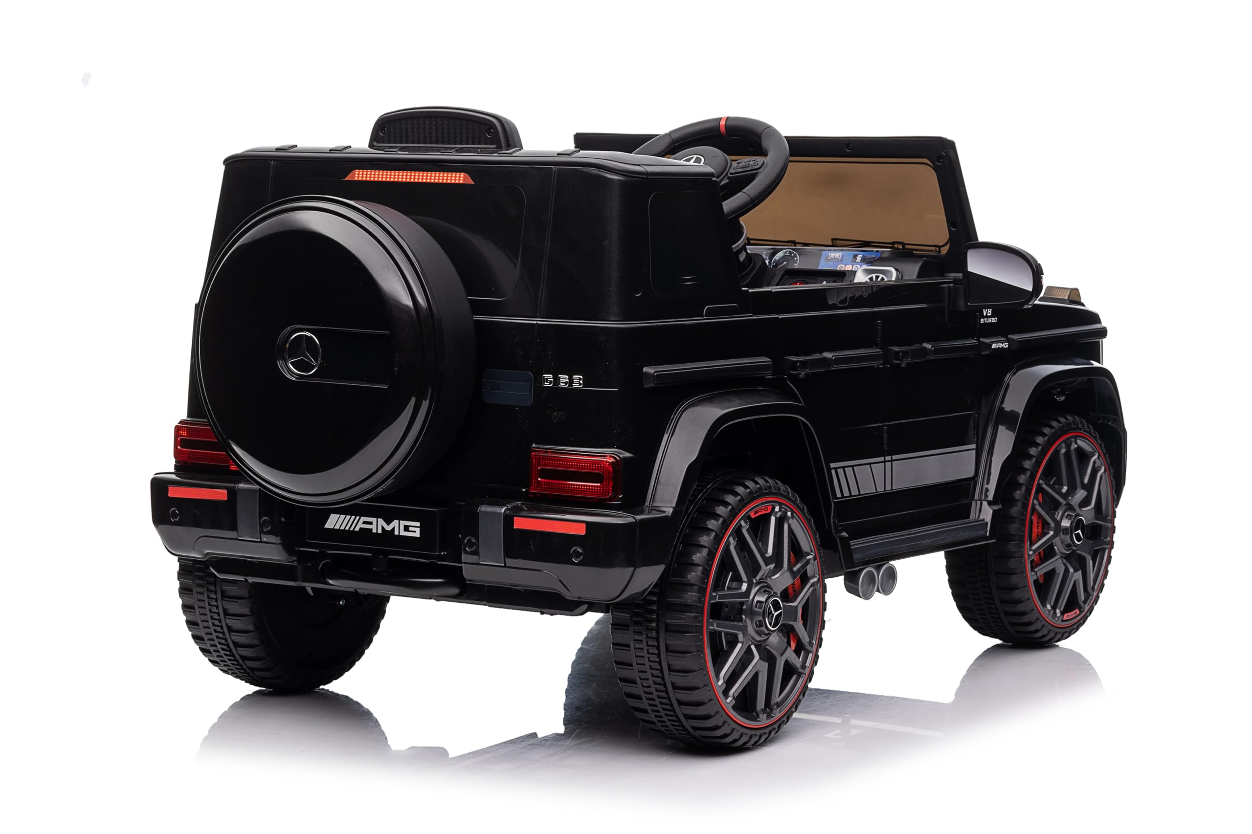 Mercedes G63 AMG Macchina Elettrica per Bambini con Telecomando, Veicolo Elettrico 12V, Auto Elettrica per Bambino /2+1 velocità/Clacson/LED/Musica (Nero)
