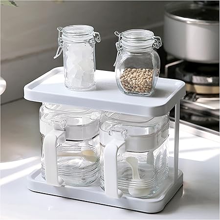 Amazon 調味料ラック 調味料いれ おしゃれ 収納 スパイスラック ホワイト 約w 5 D12 H15cm Hogaway 調味料 スパイスラック オンライン通販