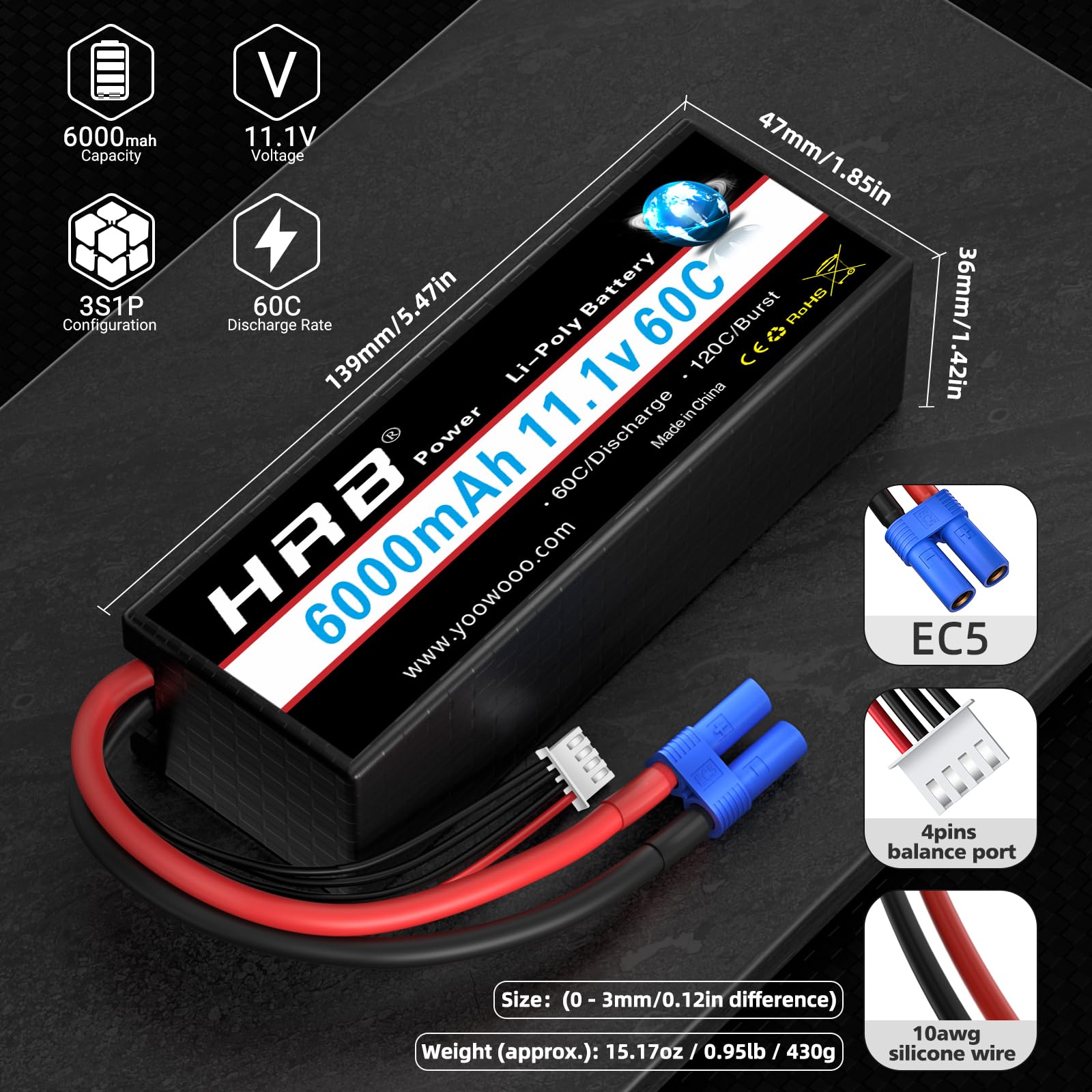 ラジコン用リチウムバッテリー3S/6000mAh/138X44X34mm/60C 在庫即納】 リチウムバッテリー 3S/6000mAh/138X44X34mm/60C