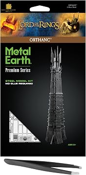 مجموعة أدوات معدنية للأرض المعدنية المميزة لورد الخواتم Orthanc 3D Metal Model Kit مع ملاقط