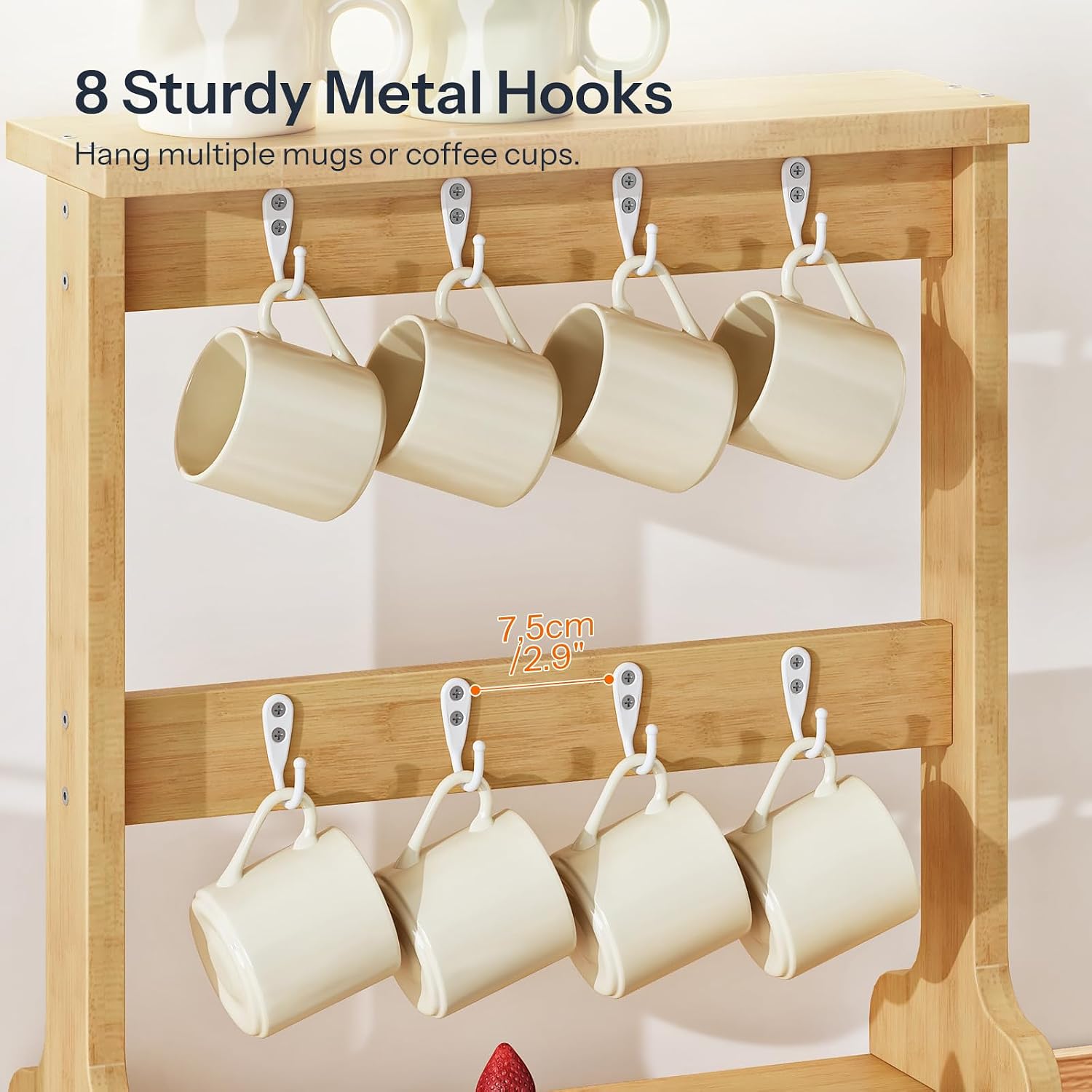 HOOBRO Coffee Station Organizer with Pod Holder Drawer for Countertop