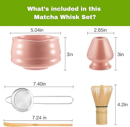 Miniatura 7 de Marce Juego de batidor de matcha batidor y tazón de matcha, tamiz matcha, soporte para batidor de matcha y cuchara matcha, el kit perfecto para té
