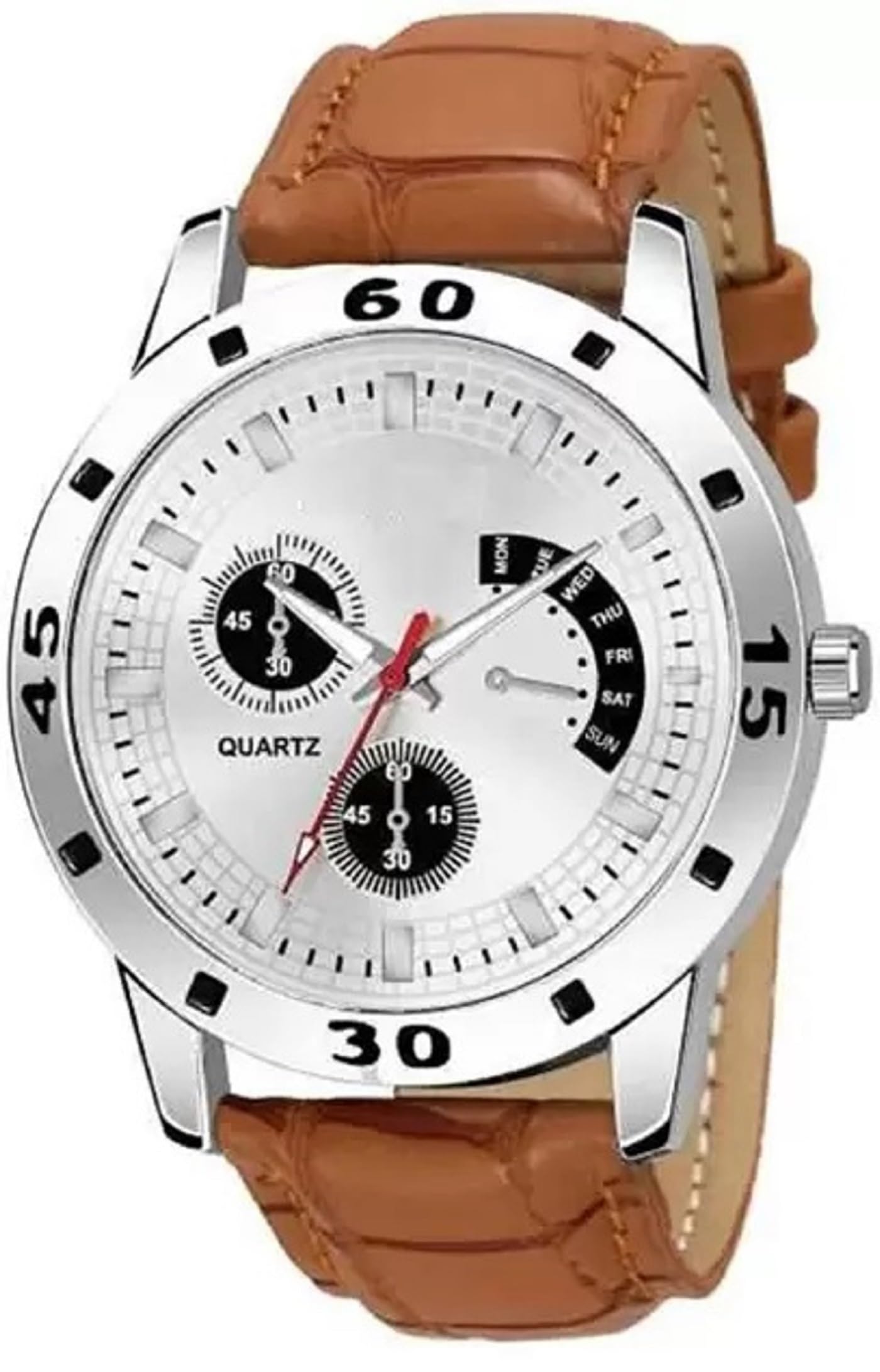 Acnos Brown Color Leather Dial Strap Analog Wrist Watch for Men Boy Watch Pack of 1 (B0CX5FR2LN) Amazon Price History, Amazon Price Tracker