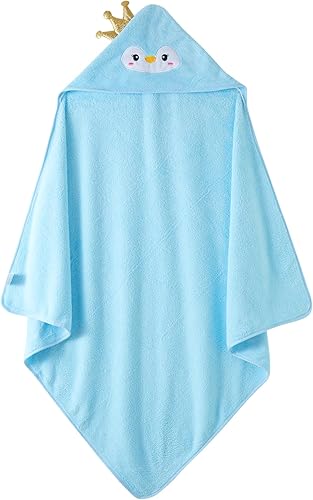 JN&LULU Toalla con capucha de tela de algodón orgánico para niños y niños, ideal para el baño, la playa, la piscina