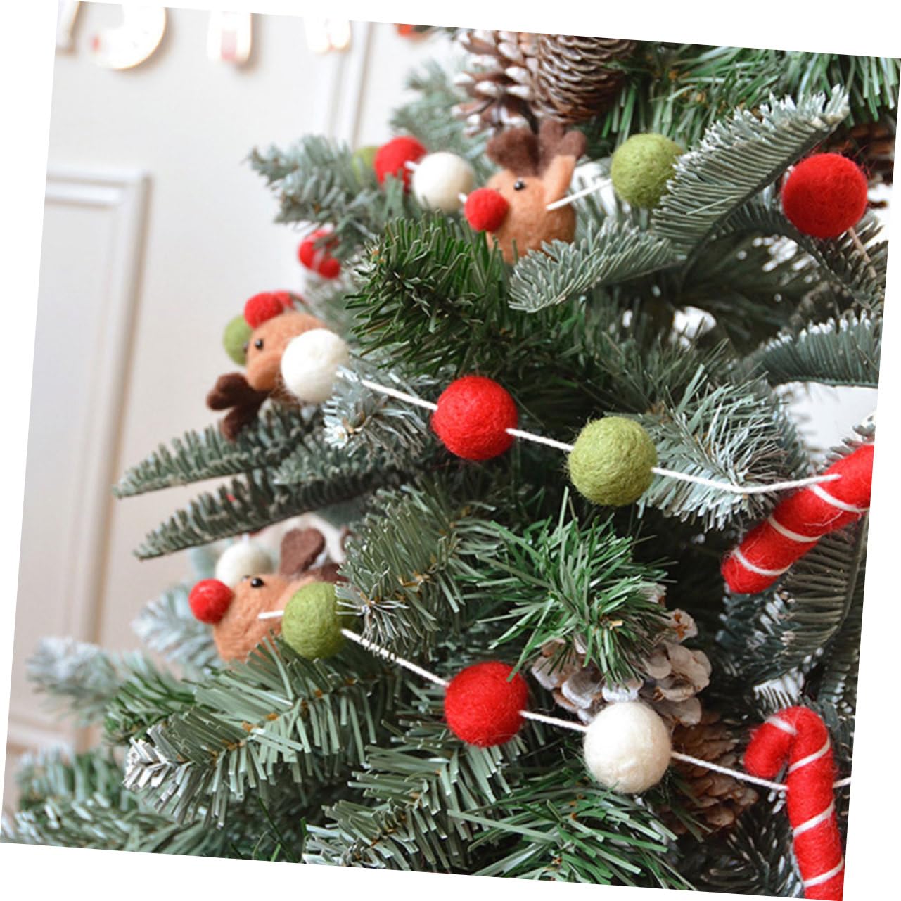 Ciieeo Decorazioni Natalizie in Feltro Di Lana A 3 Fili Ciondolo Natalizio Per Feste Ornamento Di Festivo