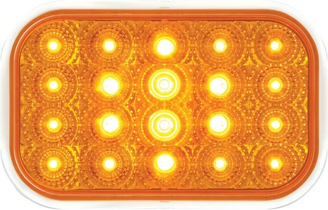 Grand General 76990 LED Light (Rectangle Spyder Flush Mount Am/Am with S.S. Rim and Pigtail), 1 Pack