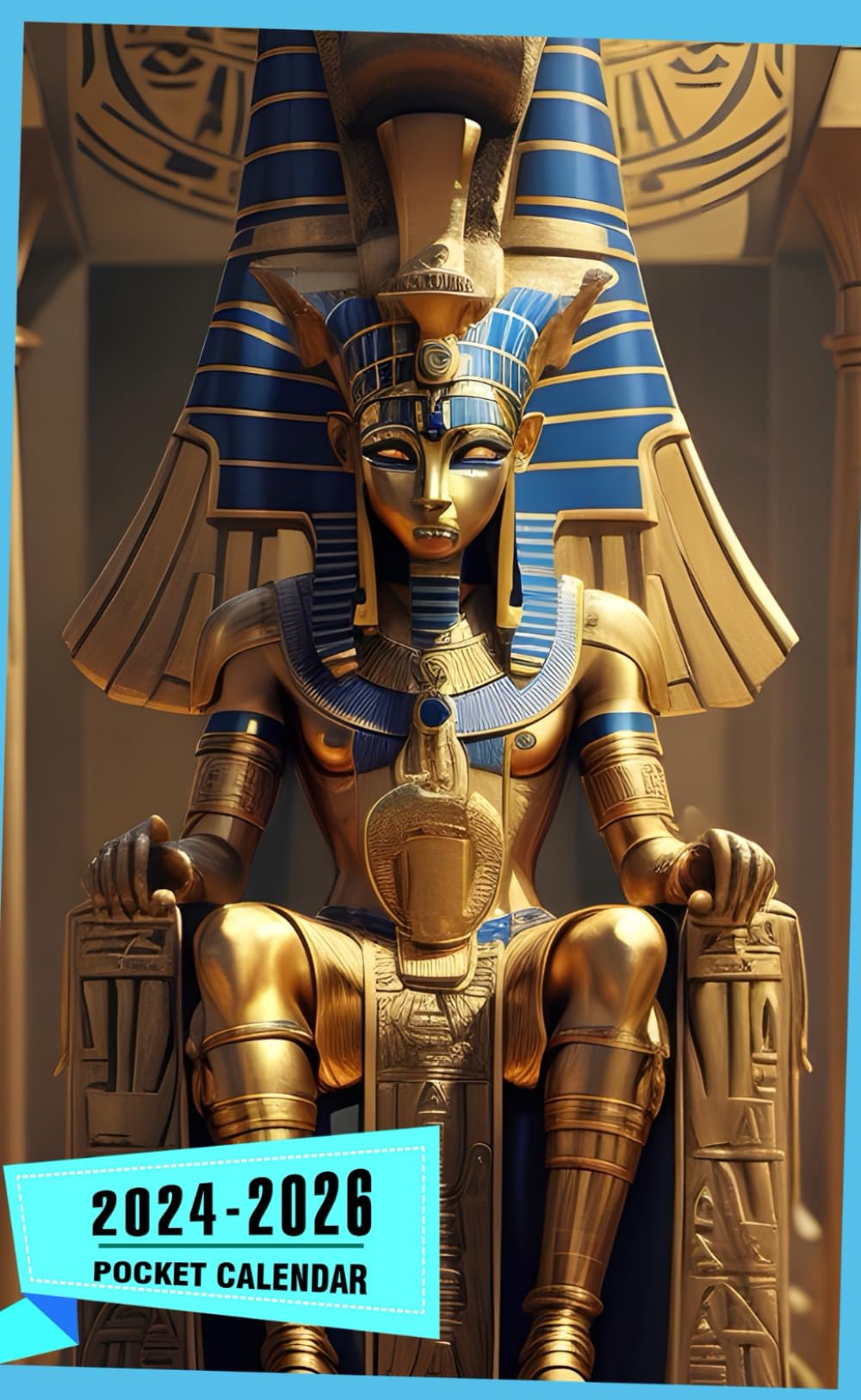 Pocket Calendar 2024 - 2026 With Moon Phase: Three-Year Monthly Planner for Purse , 36 Months from January 2024 to December 2026 | Osiris | Eternal Pharaoh | Afterlife realm Paperback – 25 Sept. 2023