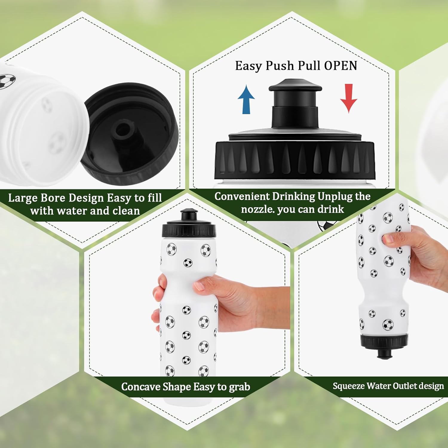 Talltalk 12 Pcs Soccer Party Favors 24 oz Soccer Water Bottle Gift for Team with Drawstring Bag Tumbler Cup Sports Themed Accessories for Events Gift Supplies - Image 4