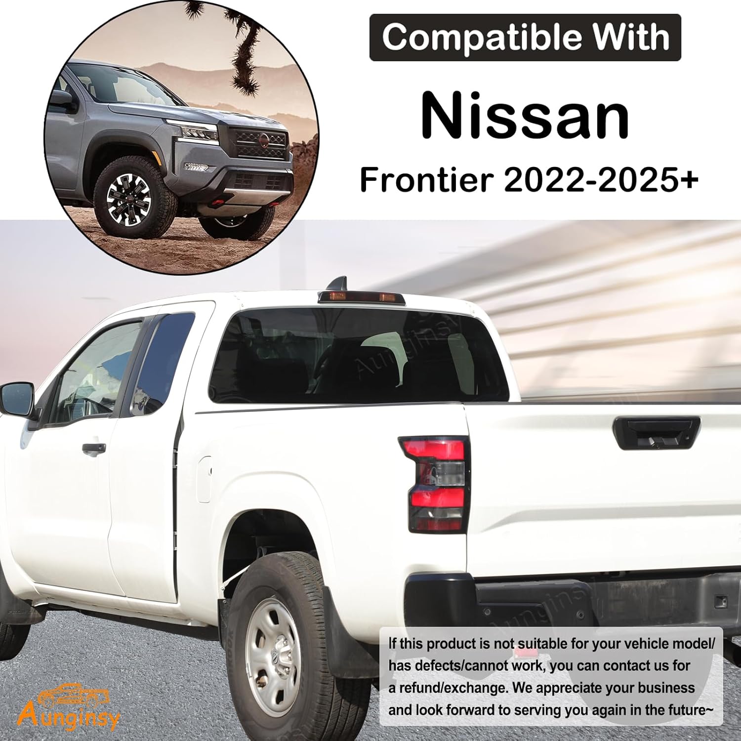 Car Third 3rd Brake Light Cover Trim Compatible with Nissan Frontier 2022-2025 Third Brake High-position Center Light 3rd Brake Tail Light Shell Cover High Mount Stop Lamp Protection ABS Accessories