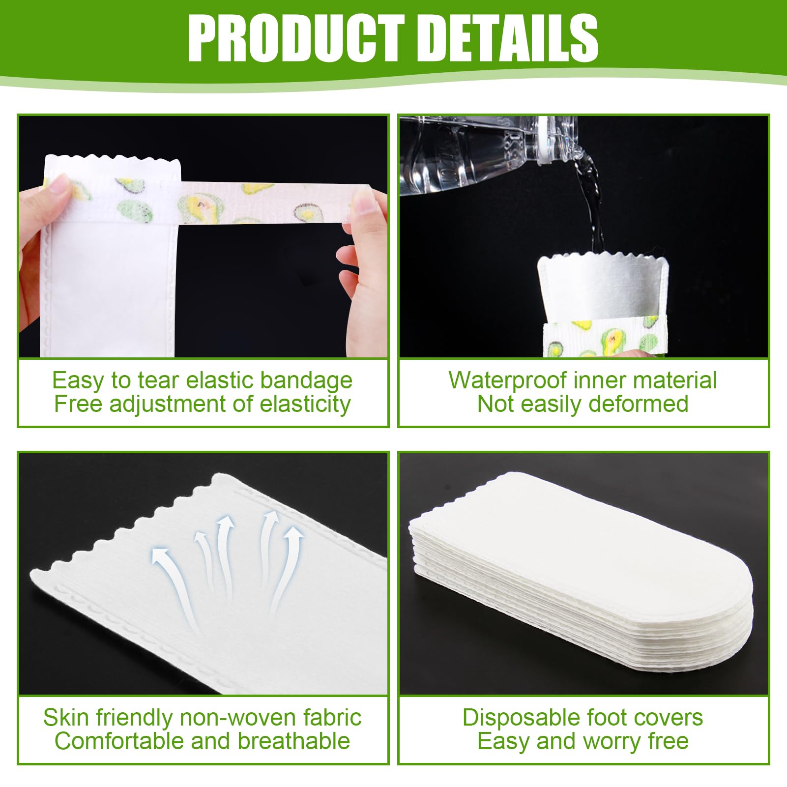 HotoPink Disposable Dog Boots for Injured Paws 20 PCS Waterproof Pet Shoes with Bandage - Image 3