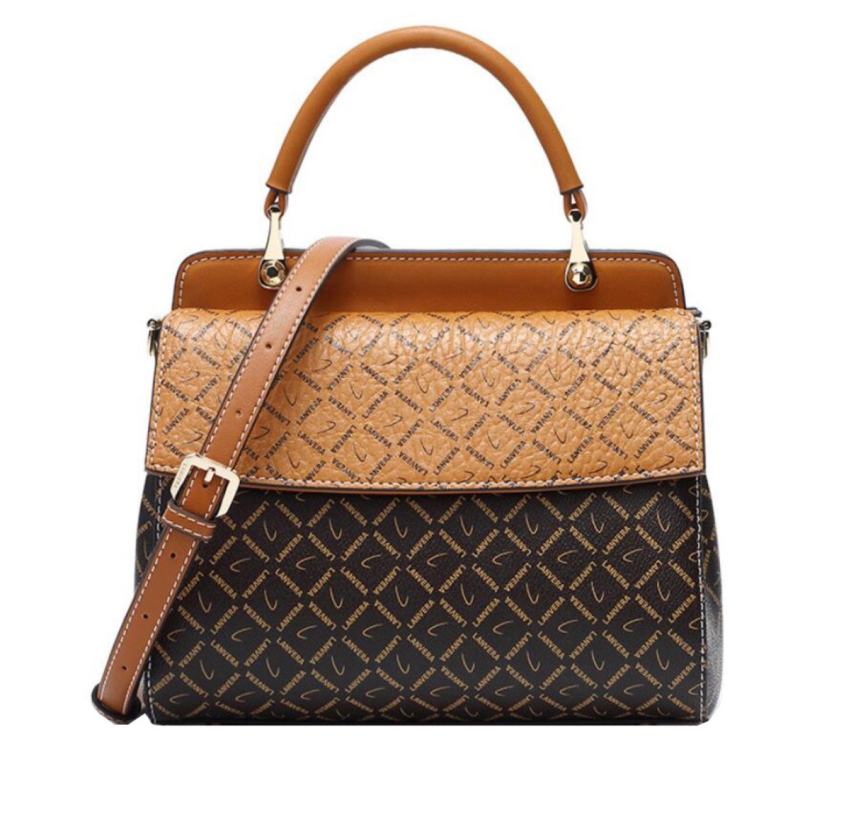 Ms. Tote Bag Contrast Bag Diagonal Bag Simple PVC Leather Kelly Bag Shoulder Bag