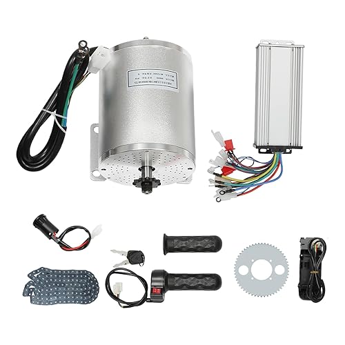 DYRABREST Kit de motor CC sin escobillas de 3000 W, motor de 48 V, 60 V, 72 V, 6000 rpm, con 3 velocidades, controlador de motor eléctrico para Go