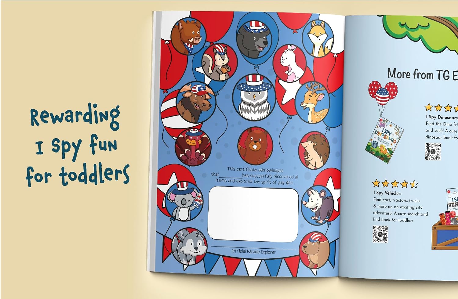 I Spy 4th of July: Help the Animals Prepare the Biggest Independence Day Parade Ever! A Cute Fourth of July Book for Toddlers